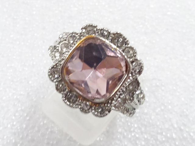 JAPANESE KIMONO / ANTIQUE COLORED STONE RING (SIZE 20.5)